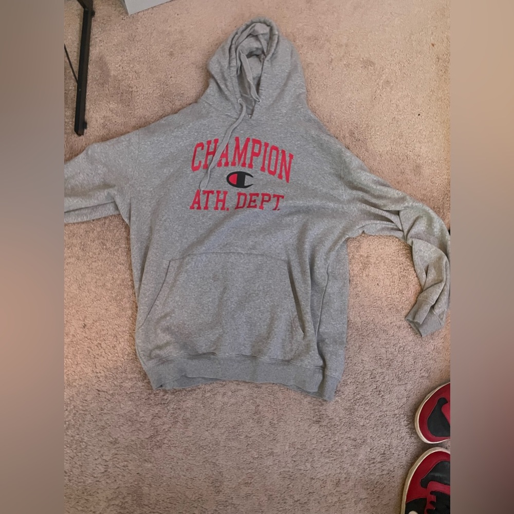 Grey Champion Hoodie Sz 2XL